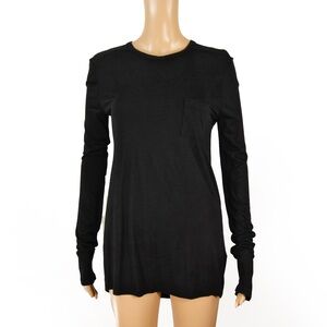 T Alexander Wang Chest Pocket Long Sleeve Back Shirt Top